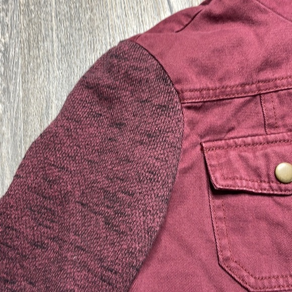 ASHLEY by 26 International Juniors Maroon Wine Hooded Utility Jacket, size small - Picture 6 of 12